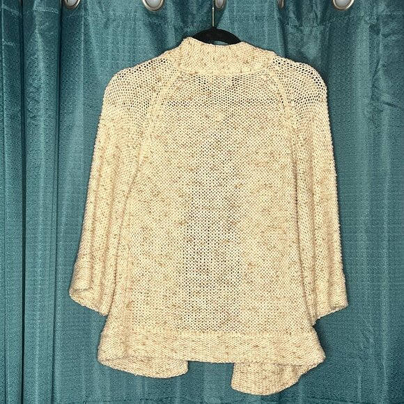 BCBGMaxAzria Vintage Cream Knit Cardigan Vintage Grandma Core Chunky Sweater L - Picture 4 of 6